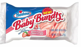 Hostess Baby Bundt Cake Strawberry 6ct